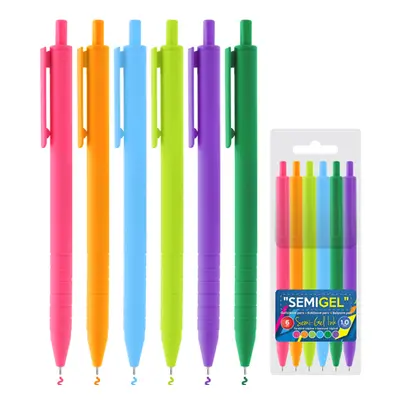 JUNIOR - Pero kuličkové Semi-Gel 1.0 mm, sada 6 ks