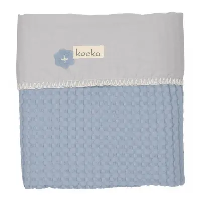 KOEKA - Deka Antwerp 75x100, waffle/flanel, soft blue/silver grey