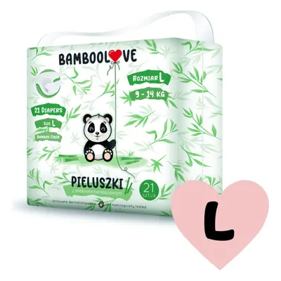 BAMBOOLOVE - Pleny jednorázové bambus vel. L 9-14 kg 21 ks