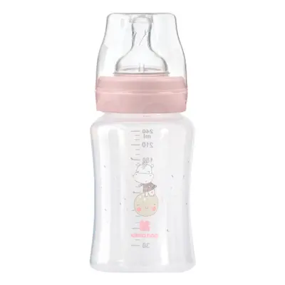 KIKKABOO - Kojenecká láhev 240ml 3m+ Hippo Dreams Pink