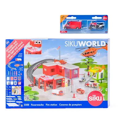 SIKU - World - požární stanice s hasičským autem