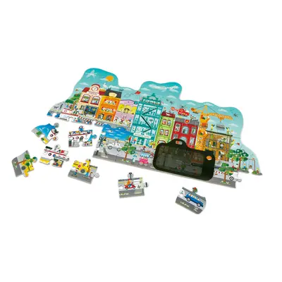 HAPE - Puzzle - Animované městečko v pohybu, 49 dílků