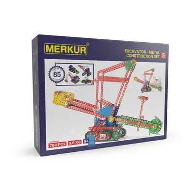 MERKUR - 5 stavebnice, 768 dílů, 80 modelů