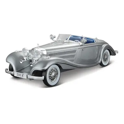 MAISTO - 1936 Mercedes-Benz 500 K Typ Specialroadster, metal šedá, 1:18