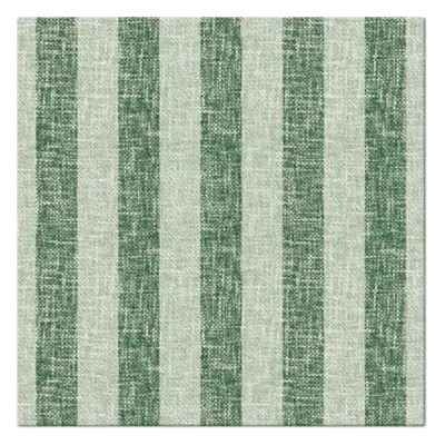 PAW - Ubrousky AIRLAID L 40x40cm Linen Stripes Green