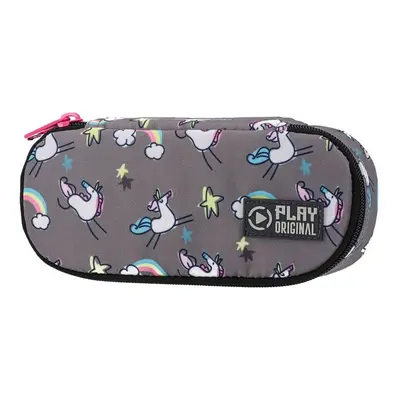 PLAY BAG - Penál B32 s organizérem - Rainbow unicorn