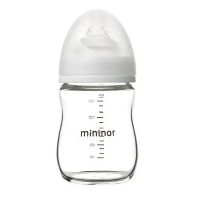 MININOR - Skleněná kojenecká lahev 160ml 0m