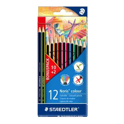 STAEDTLER - \r\nBarevné tužky, šestihranné, STAEDTLER \"Noris Colour\", 12 barev