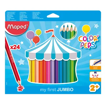 MAPED - Farebné ceruzky trojbo JUMBO Color' Peps 24ks