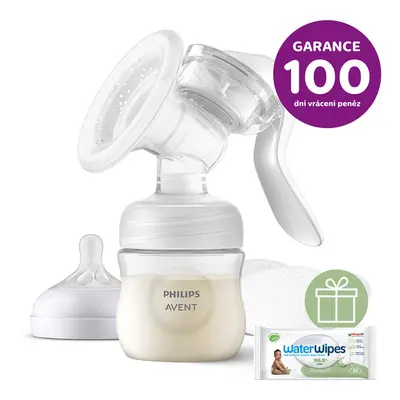 PHILIPS AVENT - Odsávačka mateřského mléka manuální+WW Soapberry 60ks