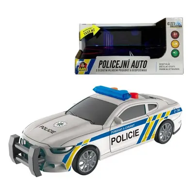 MADE - Policejní auto na setrvačník, 17 cm, světlo, zvuk (čeština), na baterie