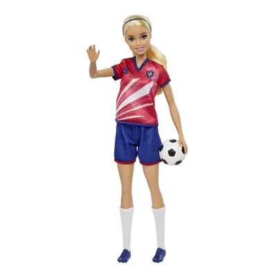 MATTEL - Barbie Fotbalová Panenka - Barbie V Červeném Dresu