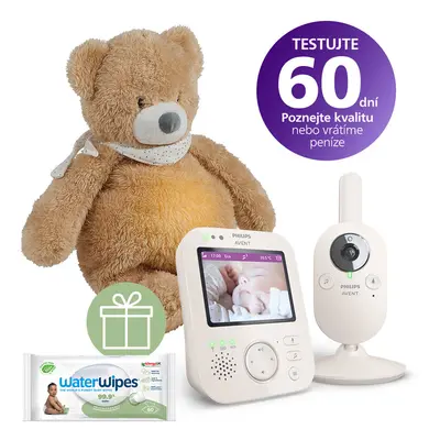 PHILIPS AVENT - Chůvička dětská video SCD891/26+Uspáváček 4v1 Sleepy Bear Pale Brown 0m++WW 60k