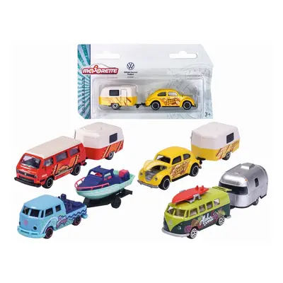 MAJORETTE - Autíčko s přívěsem VW The OriginaLittle Smoby Trailer, 4 druhy, Mix produktů