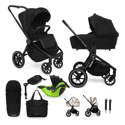 MUUVO - Kočárek kombinovaný Quick 4.0 Classic black set 2v1 + KIDDY Evoluna i-size 2 + základna