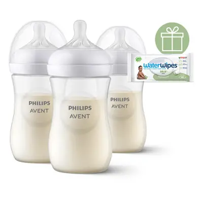 PHILIPS AVENT - Láhev Natural Response 260 ml, 1m+, 3 ks+WW Soapberry 60ks