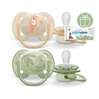 PHILIPS AVENT - Šidítko Ultrasoft Premium Zvířátko 0-6m chlapec, 2 ks+WW Soapberry 60ks