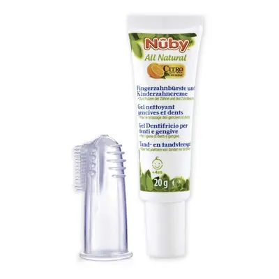 NUBY - Zubní gel pro děti All Natural 20g + kartáček na prst 4m+