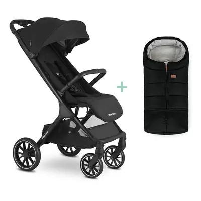 EASYWALKER - Kočárek sportovní Jackey XL Shadow Black + fusak Jibot ZDARMA