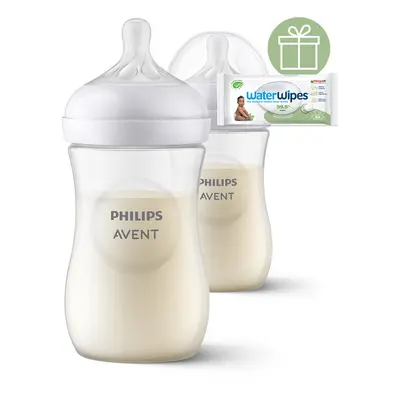 PHILIPS AVENT - Láhev Natural Response 260 ml, 1m+, 2 ks+WW Soapberry 60ks