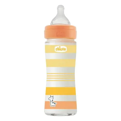 CHICCO - Láhev kojenecká sklo Well-being silikon 240ml uni