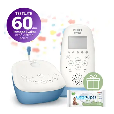 PHILIPS AVENT - Chůvička dětská audio SCD735/52+WW Soapberry 60ks