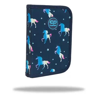 PATIO - Penál 1 zip Clipper Blue Unicorn - prázdný