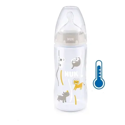 NUK - Kojenecká láhev FC+Temperature Control 300 ml BOX-Flow Control savička beige