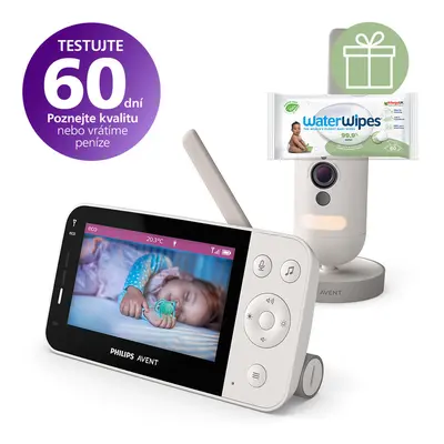 PHILIPS AVENT - Chůvička dětská video chytrá SCD923/26+WW Soapberry 60ks