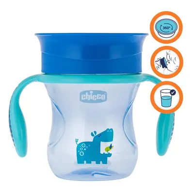 CHICCO - Hrneček Perfect 360 s držadly 200 ml, modrý 12m+