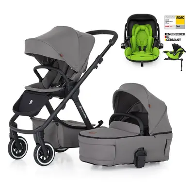 PETITE&MARS - Kočárek kombinovaný ICON 2v1 Dove Grey LITE AIR + KIDDY Evoluna i-size 2 + základn