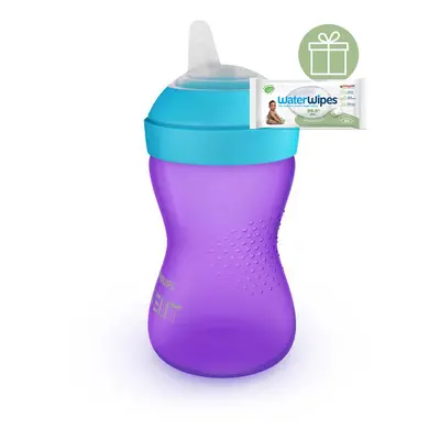 PHILIPS AVENT - Hrneček Grippy s jemnou hubičkou 300 ml dívka+WW Soapberry 60ks