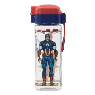 STOR - Hranatá plastová láhev AVENGERS Lock, 550ml, 74102