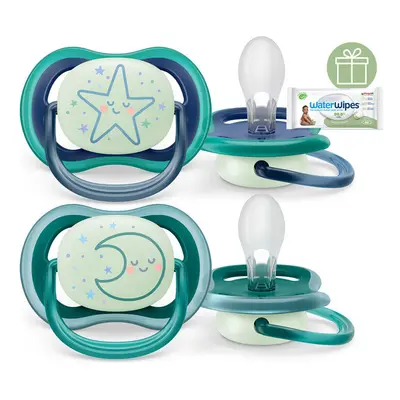 PHILIPS AVENT - Šidítko Ultra air noční 6-18m chlapec, 2ks+WW Soapberry 60ks