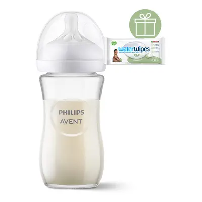 PHILIPS AVENT - Láhev Natural Response skleněná 240 ml, 1m++WW Soapberry 60ks