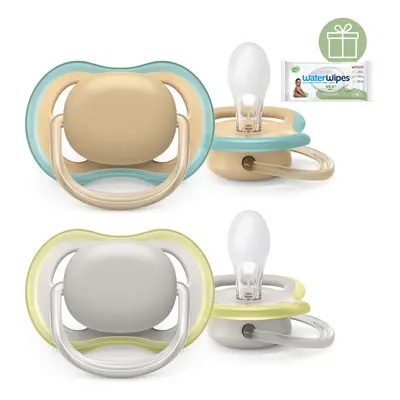 PHILIPS AVENT - Šidítko Ultra air neutral 0-6m, 2 ks+WW Soapberry 60ks