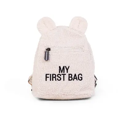 CHILDHOME - Dětský batoh My First Bag Teddy Off White