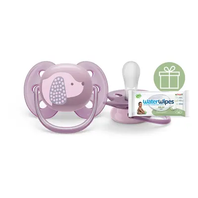 PHILIPS AVENT - Šidítko Ultrasoft Premium 6-18m fialová, 1 ks+WW Soapberry 60ks