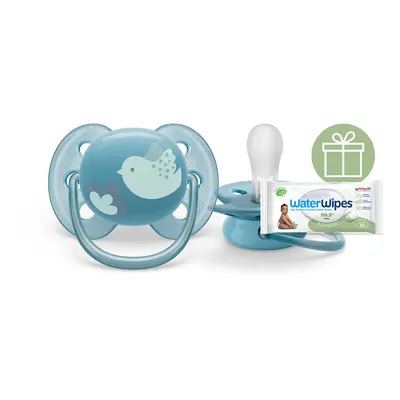 PHILIPS AVENT - Šidítko Ultrasoft Premium 6-18m modrá, 1 ks+WW Soapberry 60ks