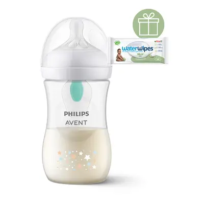 PHILIPS AVENT - Láhev Natural Response s ventilem AirFree 260 ml, 1m+, medvěd+WW Soapberry 60ks