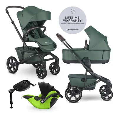 EASYWALKER - Kočárek kombinovaný Jimmey 2v1 Pine Green LITE RWS + KIDDY Evoluna i-size 2 + zákla