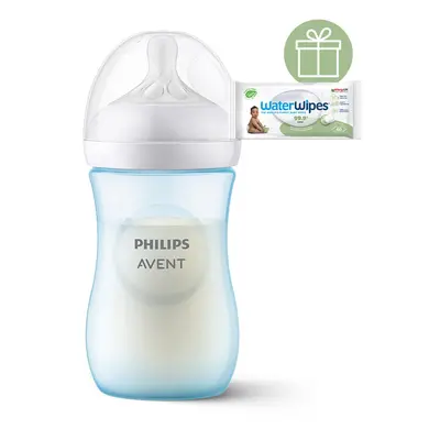 PHILIPS AVENT - Láhev Natural Response 260 ml, 1m+, modrá+WW Soapberry 60ks