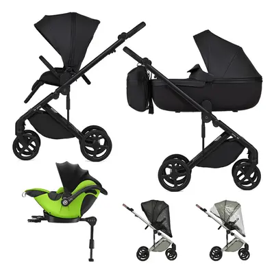 ANEX - Kočárek kombinovaný Eli Midnight + KIDDY Evoluna i-size 2 + základna