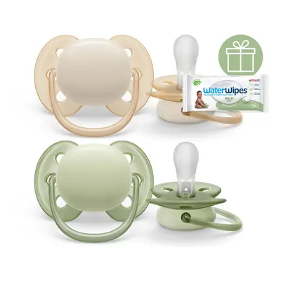 PHILIPS AVENT - Šidítko Ultrasoft Premium neutral 0-6m chlapec, 2 ks+WW Soapberry 60ks