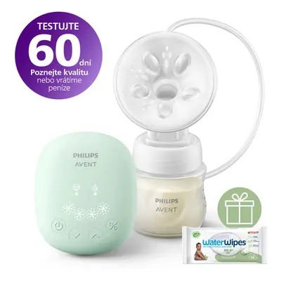 PHILIPS AVENT - Odsávačka mateřského mléka elektrická Essential SCF323/11+WW Soapberry 60ks