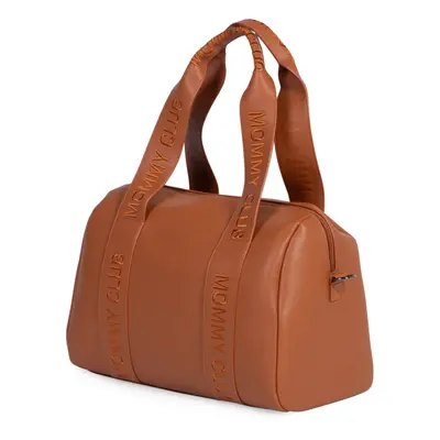 CHILDHOME - Přebalovací taška Mommy Club Signature Vegan Leather Brown