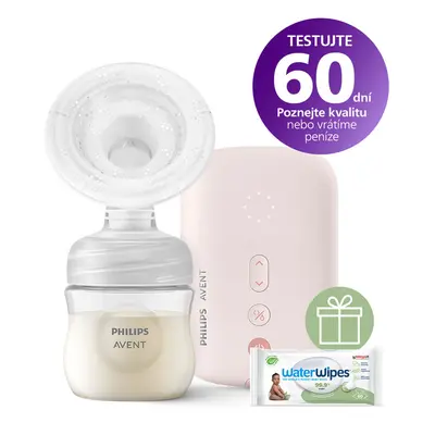 PHILIPS AVENT - Odsávačka mateřského mléka elektrická SCF395/31+WW Soapberry 60ks