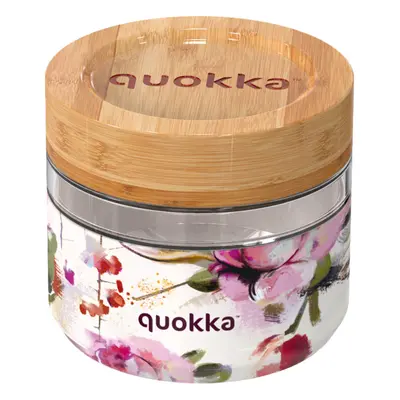 QUOKKA - Skleněná nádoba na jídlo Deli Dark Flowers 500 ml