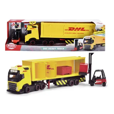 DICKIE - DHL nákladní auto Volvo FH 16 s vysokozdvižným vozíkem 35 cm