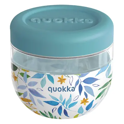 QUOKKA - Plastová nádoba na jídlo Bubble Watercolor Leaves 770 ml